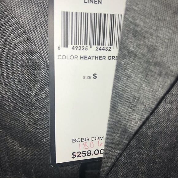 NEW! BCBGMaxAzria Heather Gray Cap Sleeve Jacket-S - Picture 6 of 6